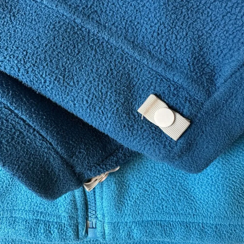 Vintage Mens North Face Blue Colorblock Full Zip Fleece full zip Jacket M
